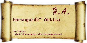 Harangozó Attila névjegykártya